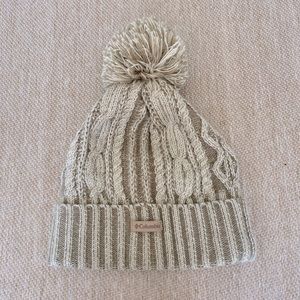 columbia winter cableknit pom pom hat